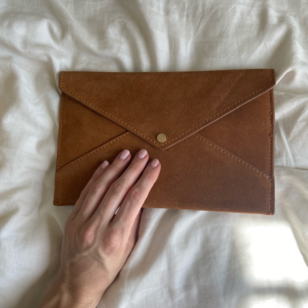 COPY - BNWT Suede Mango clutch